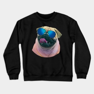 dog wearing sunglasses Crewneck Sweatshirt